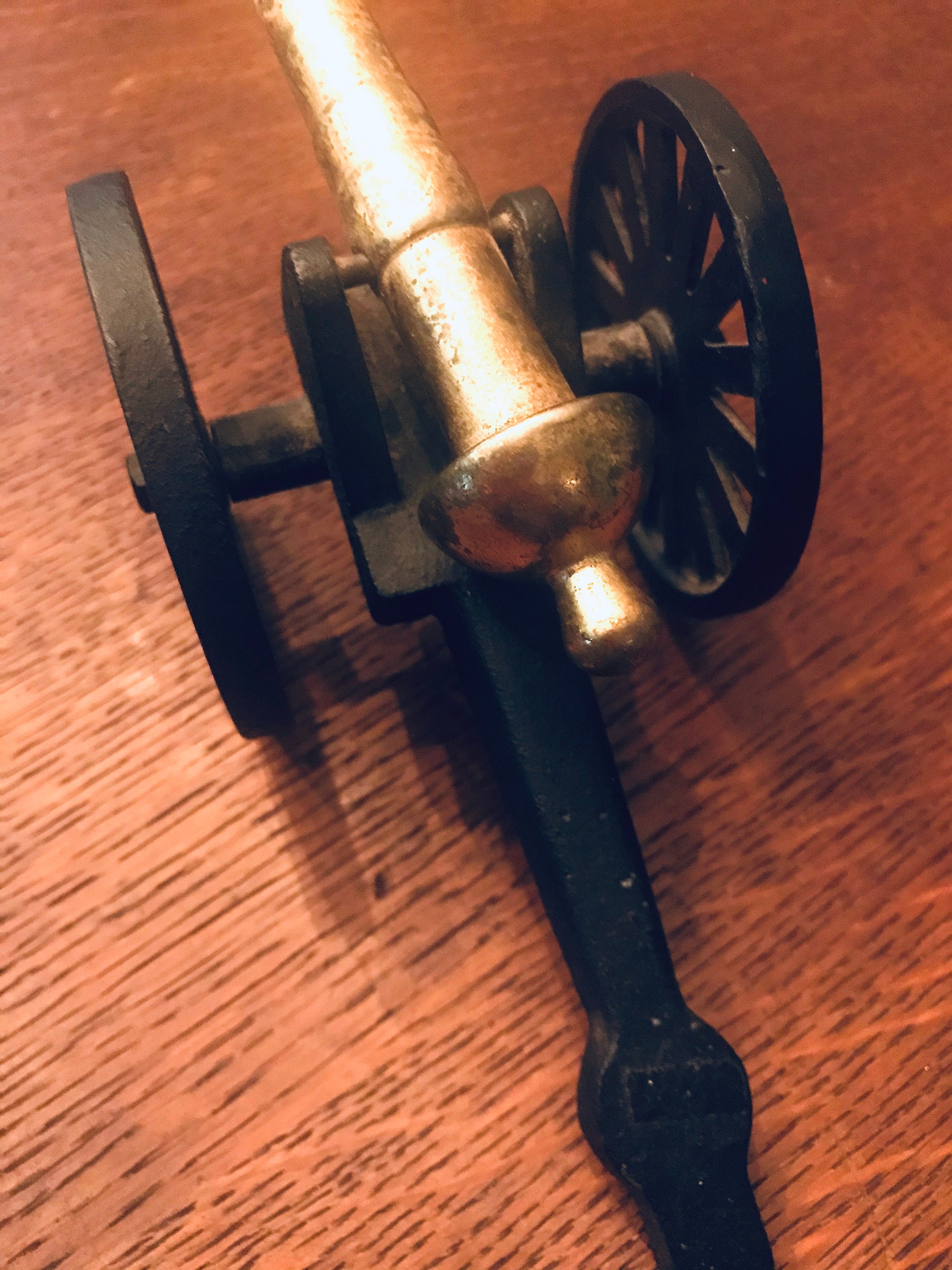 Vintage PENN CRAFT Miniature Cast Iron Toy Civil War Cannon (set