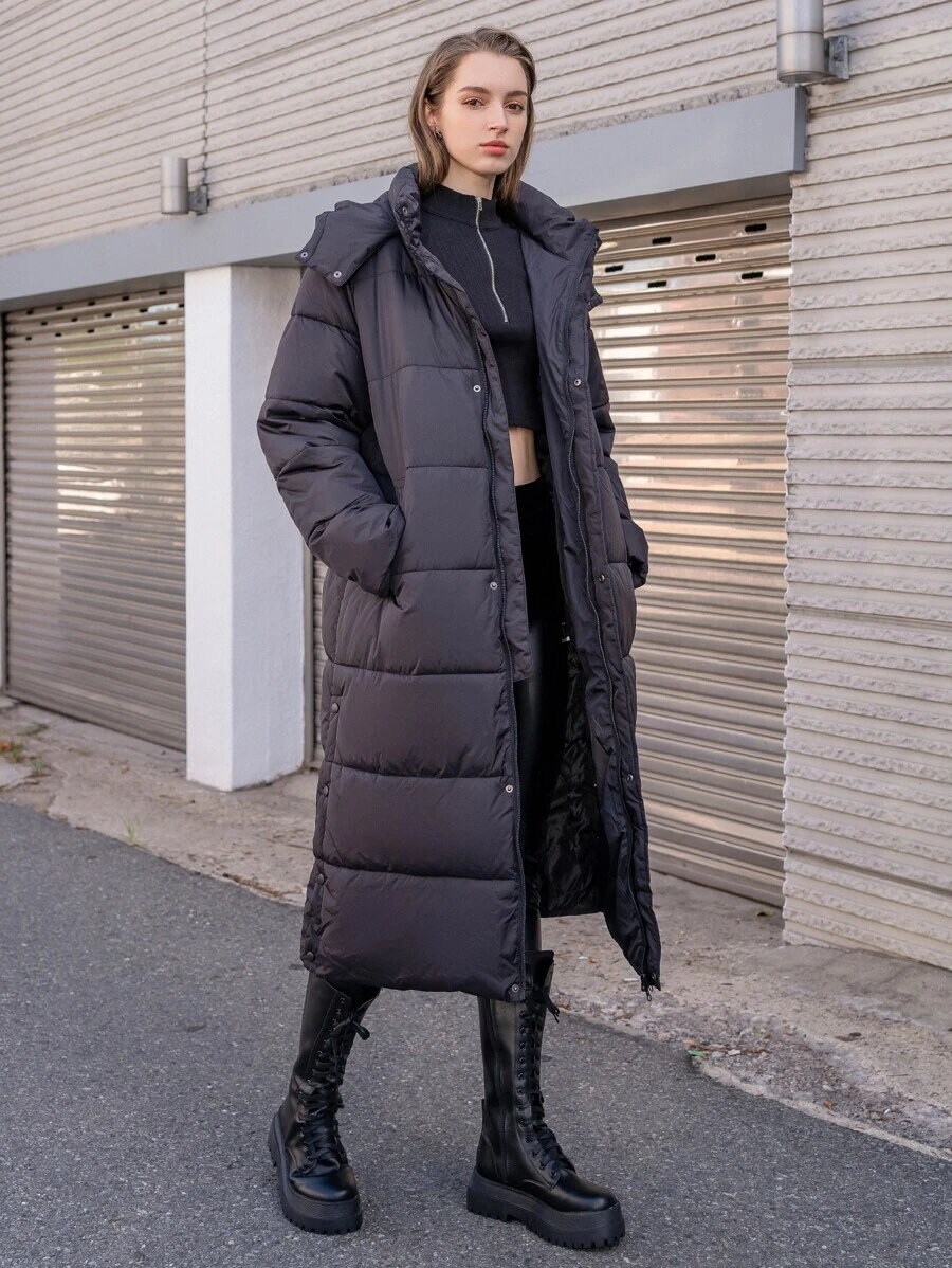 Women Vintage Long Puffer Coat Winter Waterproof Fashion - Etsy