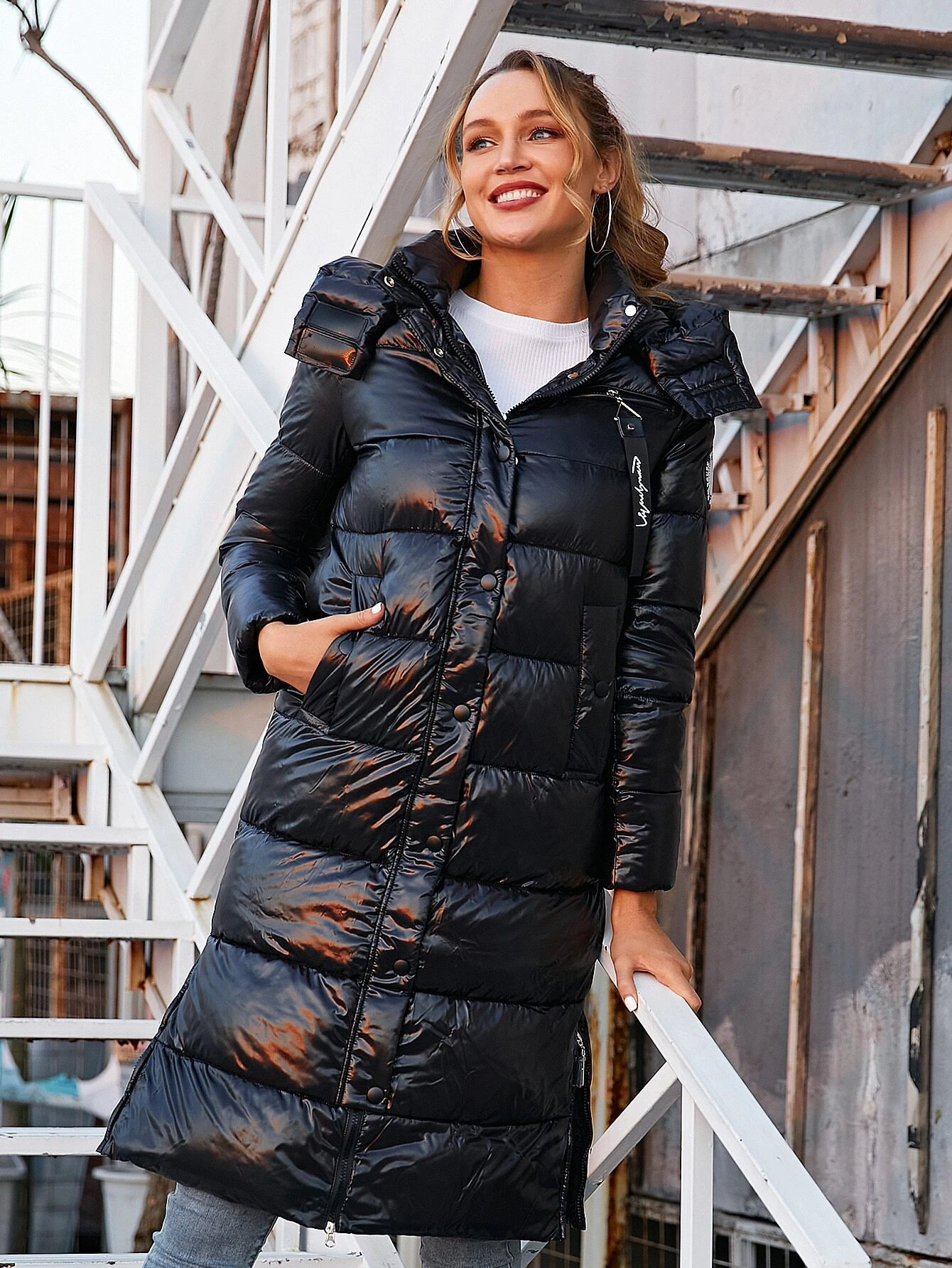 Women Vintage Long Puffer Coat Winter Waterproof Fashion - Etsy Finland