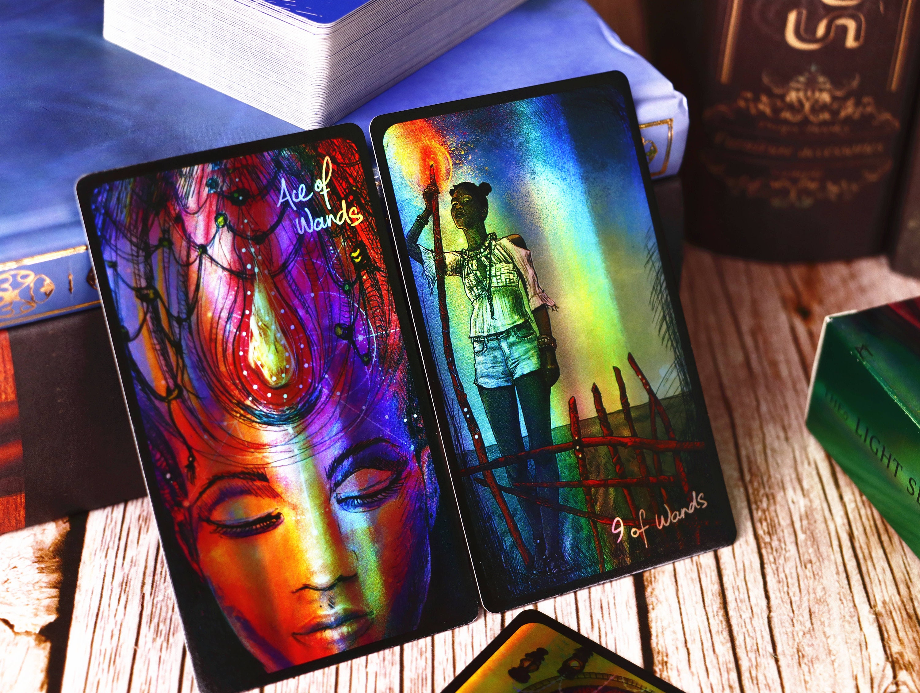 78card holographic tarot deck with book Full Light Seer Etsy