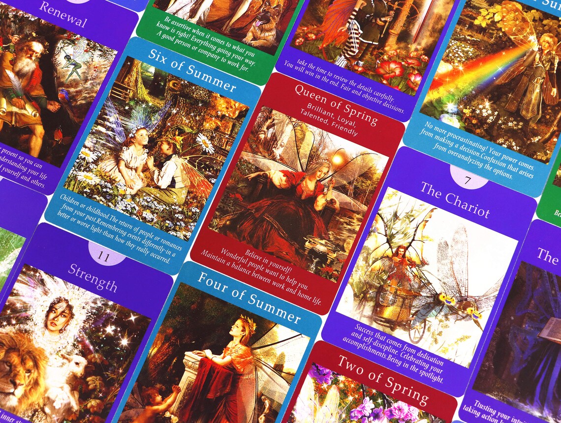 Full Fairy tarot cards deck with guidebook Vintage tarot Etsy