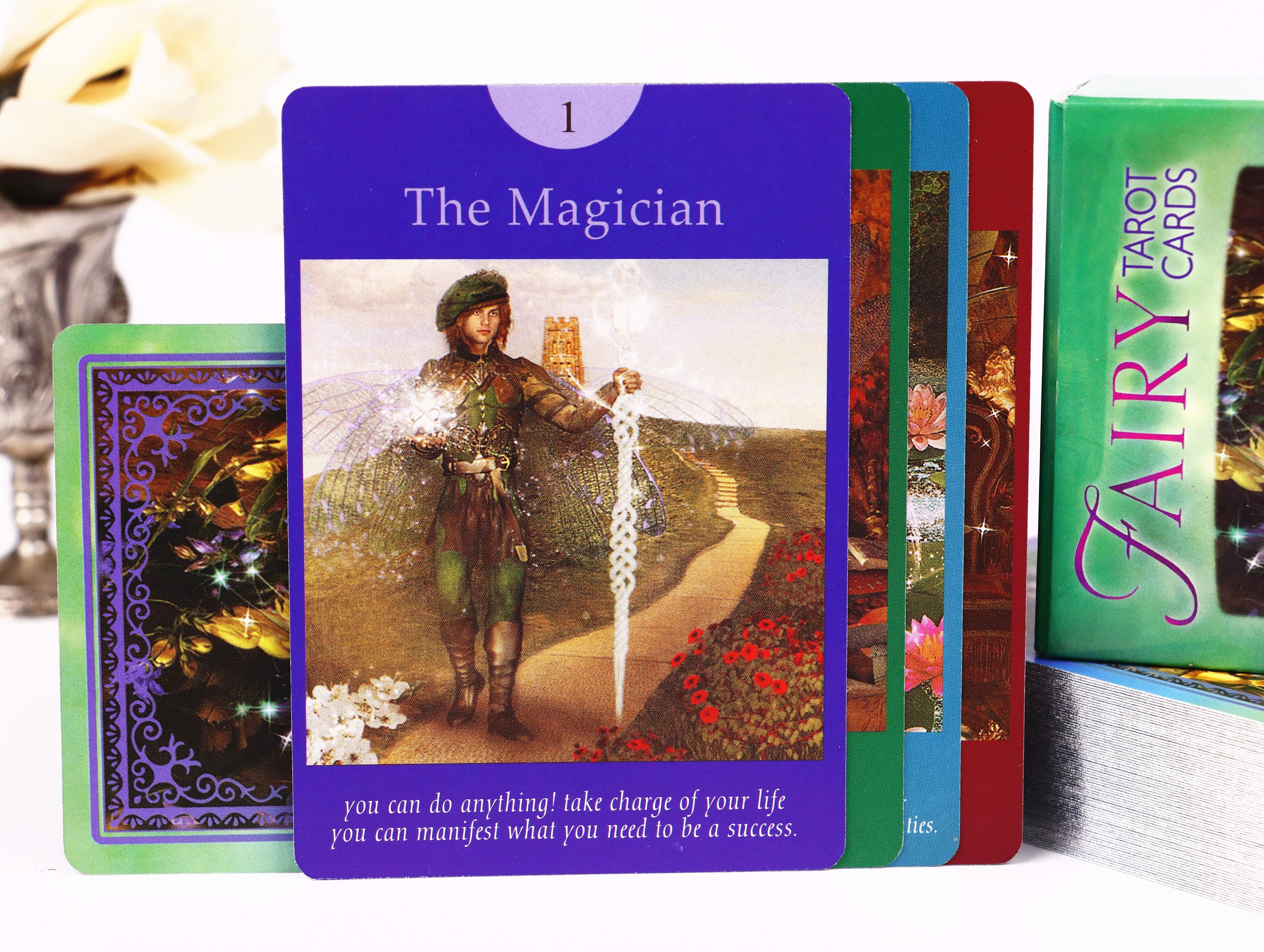 Full Fairy tarot cards deck with guidebook Vintage tarot Etsy