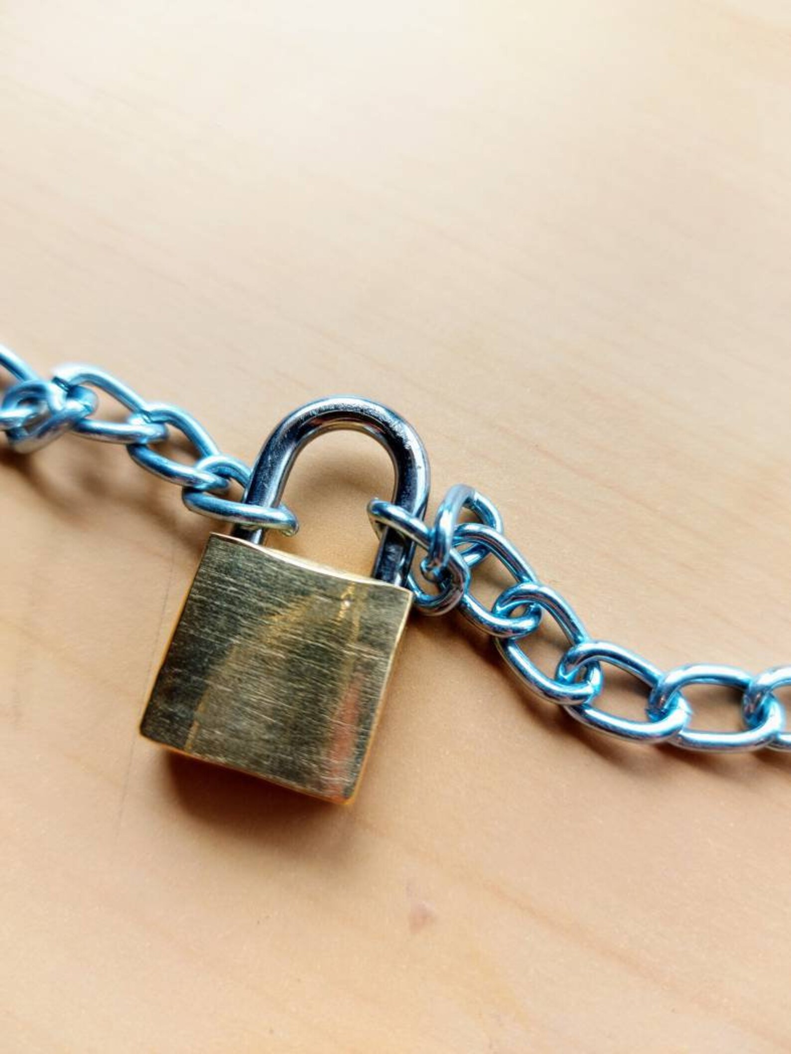 Padlock and Chain Necklace Etsy