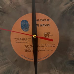 Clock from vinyl record