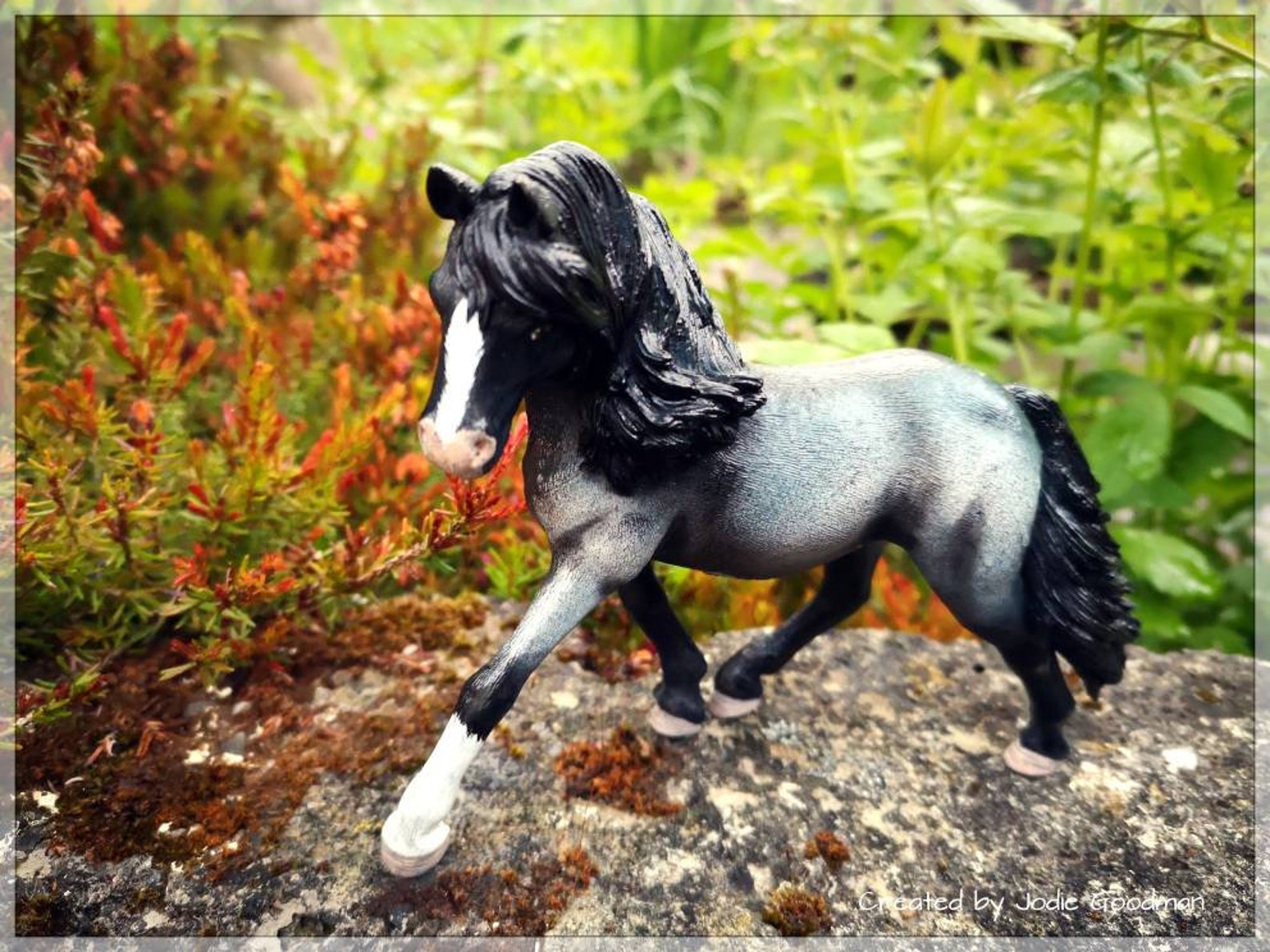 Blue Roan Schleich Repaint Etsy