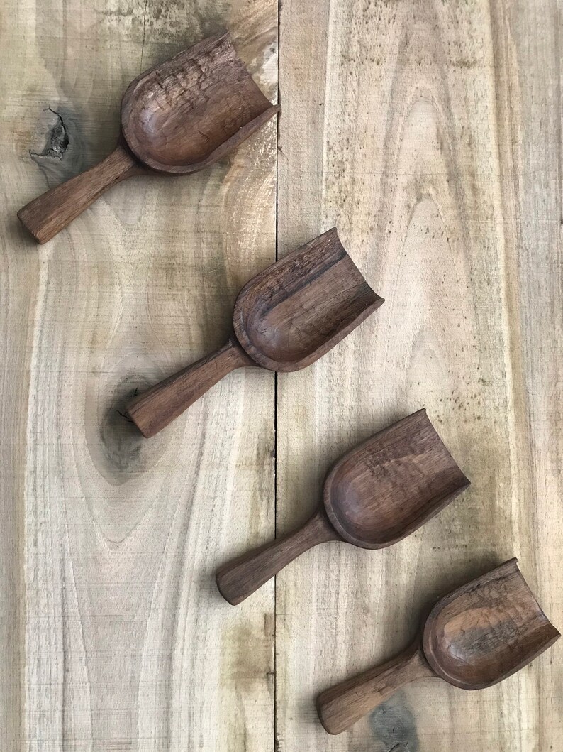 Walnut Wood Measuring Shovel / Flour Shovel / Spice Spoon / Scoops Etsy