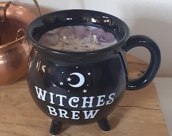 Cauldron candle - witchy mug candle