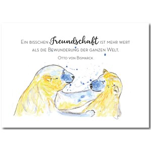 Freundschaft | Postkarte mit Briefumschlag weiß | DIN A6