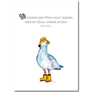 Wir können den Wind...! | Postkarte mit Briefumschlag weiß | DIN A6