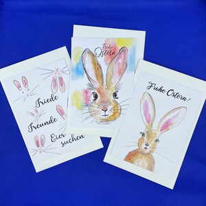 Osterkarten | 3 er Set Postkarte mit Briefumschlag weiß | DIN A6