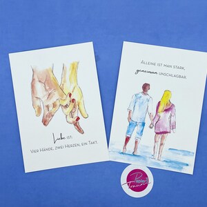 Postkarte DIN A6, Set 8 Stück, für deine Liebsten