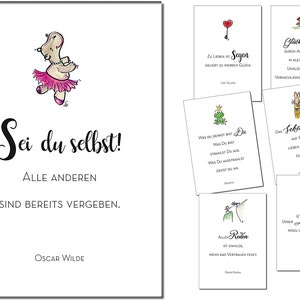 Sprüche Postkarten Set 24 Karten | Postkarte  DIN A6