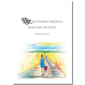 Wege entstehen...| Postkarte mit Briefumschlag weiß | DIN A6
