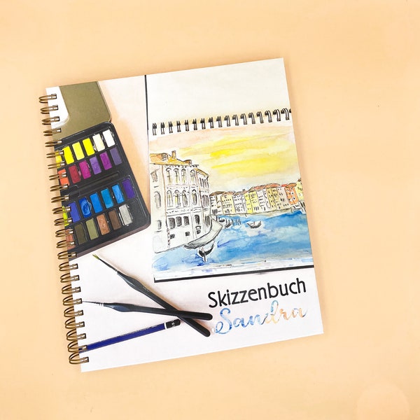 Personalisiertes Skizzenbuch Hard-Cover, Perfekt für Urban Sketchers