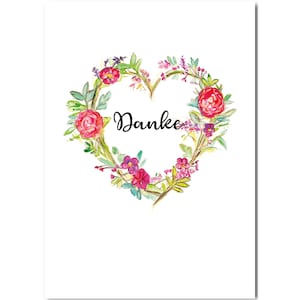 Danke! | Postkarte mit Briefumschlag weiß | DIN A6