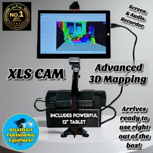 XLS Camera Advanced 3D mapping for Ghost Hunting! Comes with everything incl. powerful 12" tablet, rechargeable, paranormal - As Seen On TV