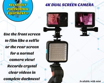 Ghost Hunting Full Spectrum 4K Dual Screen - front & rear viewing screens, paranormal investigators record yourself or the whole scene!