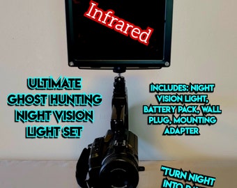 Ghost Hunting Ultimate Night Vision Light Set - The Brightest Infrared Light Sold Anywhere!  Great For Large Areas! Paranormal