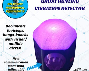 Ghost Hunting Vibration Detector version 2 - senses knocks, taps, footsteps - new communication mode - Rechargeable, paranormal equipment
