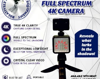 Ghost Hunting 4K Full Spectrum Camera  Records crystal clear paranormal videos in the dark! End Of Summer Sale!