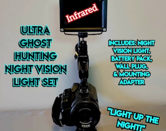 Ghost Hunting Ultra Night Vision Light Set - Paranormal Equipment - Brighter = Clearer Infrared Night Vision Videos!