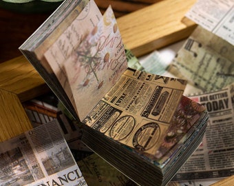 365pcs/pack Antique Ins Style Plant News Kraft Card Journaling Bullet DIY Scrapbooking Butter Material Paper Retro #111