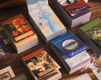 50 sheet Ephemera Retro Journaling Mini Sticker Book #96