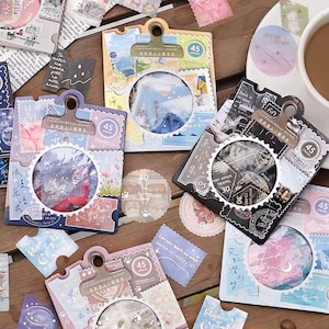 45 Pieces Sticker collection for scrapbooking journaling junk journal and more #178