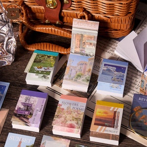 50pcs Aesthetic Scenery Mini Sticker Book #102