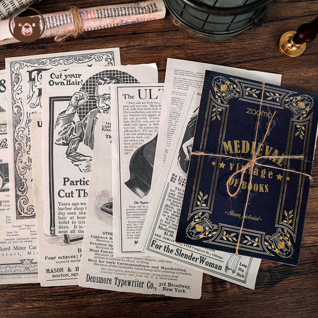Medieval Vintage Book With Scrapbook Paper #57 - Etsy Medieval Vintage Book With Scrapbook Paper #57 - Etsy