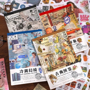 20 sheet Retro Vintage Ephemera Journal Sticker Book #83