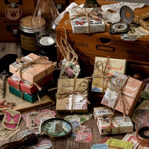 100 pcs Ephemera Retro Label Cards #50