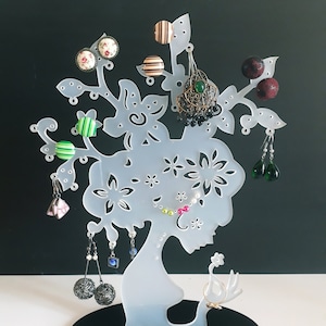 DIY Ohrring Display Stand, DIY Schmuck Veranstalter, DIY Laser geschnitten Dateien, Glowforge Vektor-Dateien, digitale Muster: Dxf - Svg - Ai - Pdf-Dateien