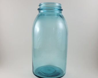 Vintage Half Gallon Blue Ball Mason Jar