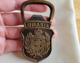 Brass Brasil Bottle Opener, Vintage Bottle Opener
