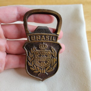 Brass Brasil Bottle Opener, Vintage Bottle Opener