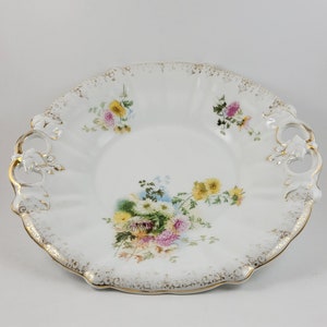 Antique Carl Tielsch German Handled Serving Platter