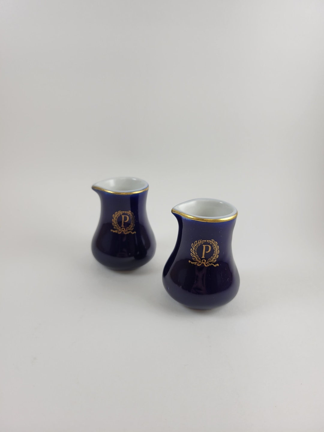 Vintage Diner Creamer Set Cobalt Blue P Creamers Etsy