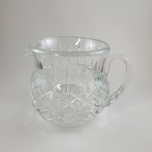 Vintage Lead Crystal Diamond Cut Pitcher