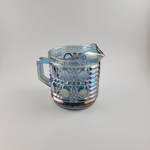 Vintage Creamer, Blue Carnival Glass Creamer