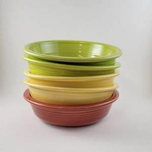 Vintage Fiesta Cereal 19 oz Bowls, Paprika, Lemongrass, or Sunflower Yellow