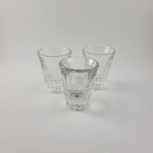 Set of 3 Vintage Glass Shot Glasses