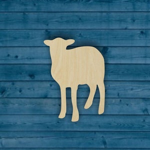 Lamb Shape | Multiple Sizes | Laser Cut | Unfinished | Wood Cutouts Shapes