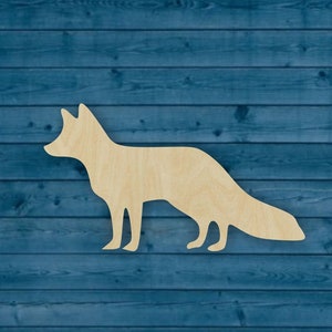 Fox Shape | Multiple Sizes | Laser Cut | Unfinished | Wood Cutouts Shapes | wild life