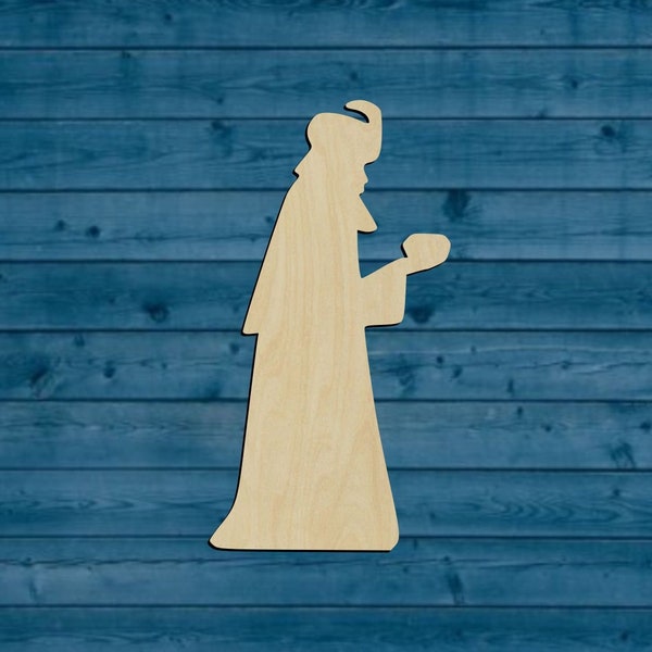 Christian Nativity | Wise Man Men Christmas Shape | Multiple Sizes | Laser Cut | Unfinished | Wood Cutouts Shapes