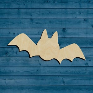Bat Shape | Halloween |  Multiple Sizes | Laser Cut | Unfinished | Wood Cutouts Shapes