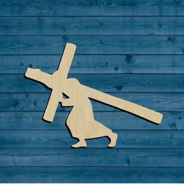 Christian | Easter | Jesus | Cross Shape | Multiple Sizes | Laser Cut | Unfinished | Wood Cutouts Shapes