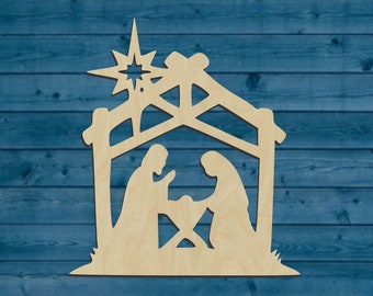 Nativity Shape | Multiple Sizes | Laser Cut | Unfinished | Wood Cutouts Shapes