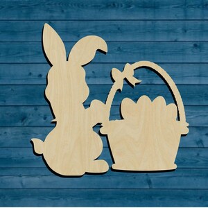 Easter Bunny Shape | Multiple Sizes | Laser Cut | Unfinished | Wood Cutouts Shapes
