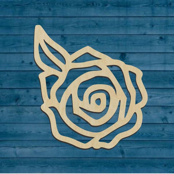 Flowers | Wedding | Love | Valentines | Rose Shape | Multiple Sizes | Laser Cut | Unfinished | Wood Cutouts Shapes